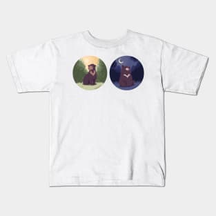 Day and night bears - Sun bear and moon bear Kids T-Shirt